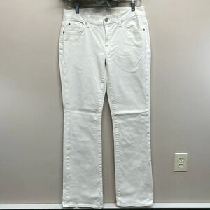 7 For All Mankind Kimmie Bootcut White Denim Jeans 30